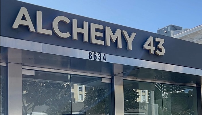 Reception area at Alchemy 43 studio.