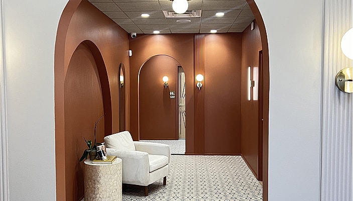 Reception area at Alchemy 43 studio.