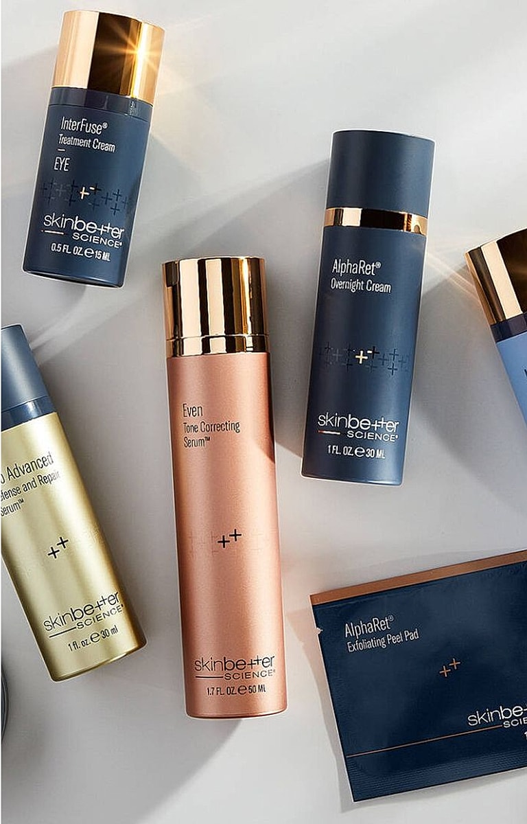 Skin care products from SkinBetter Science collection.