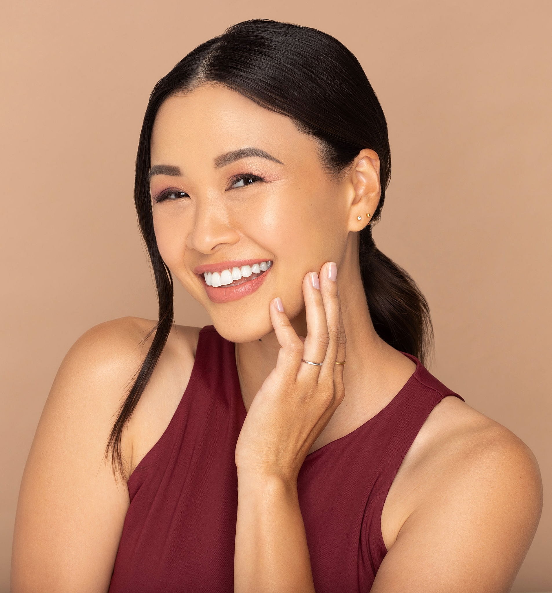 Man receiving a skincare treatment.